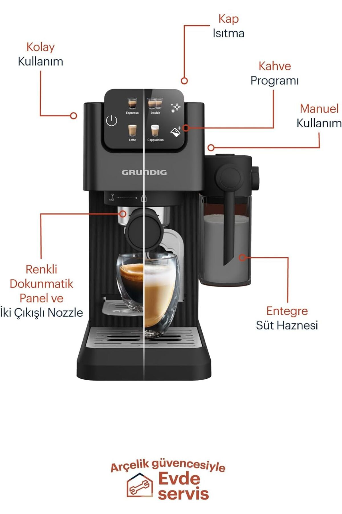 KSM Delisia Coffee Yarı Otomatik Espresso Makinesi KSM Delisia Coffee Yarı Otomatik Espresso Makinesi