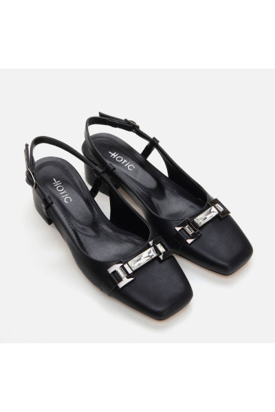 Siyah Kadın Kalın Topuk Siyah Kadın Kalın Topuk