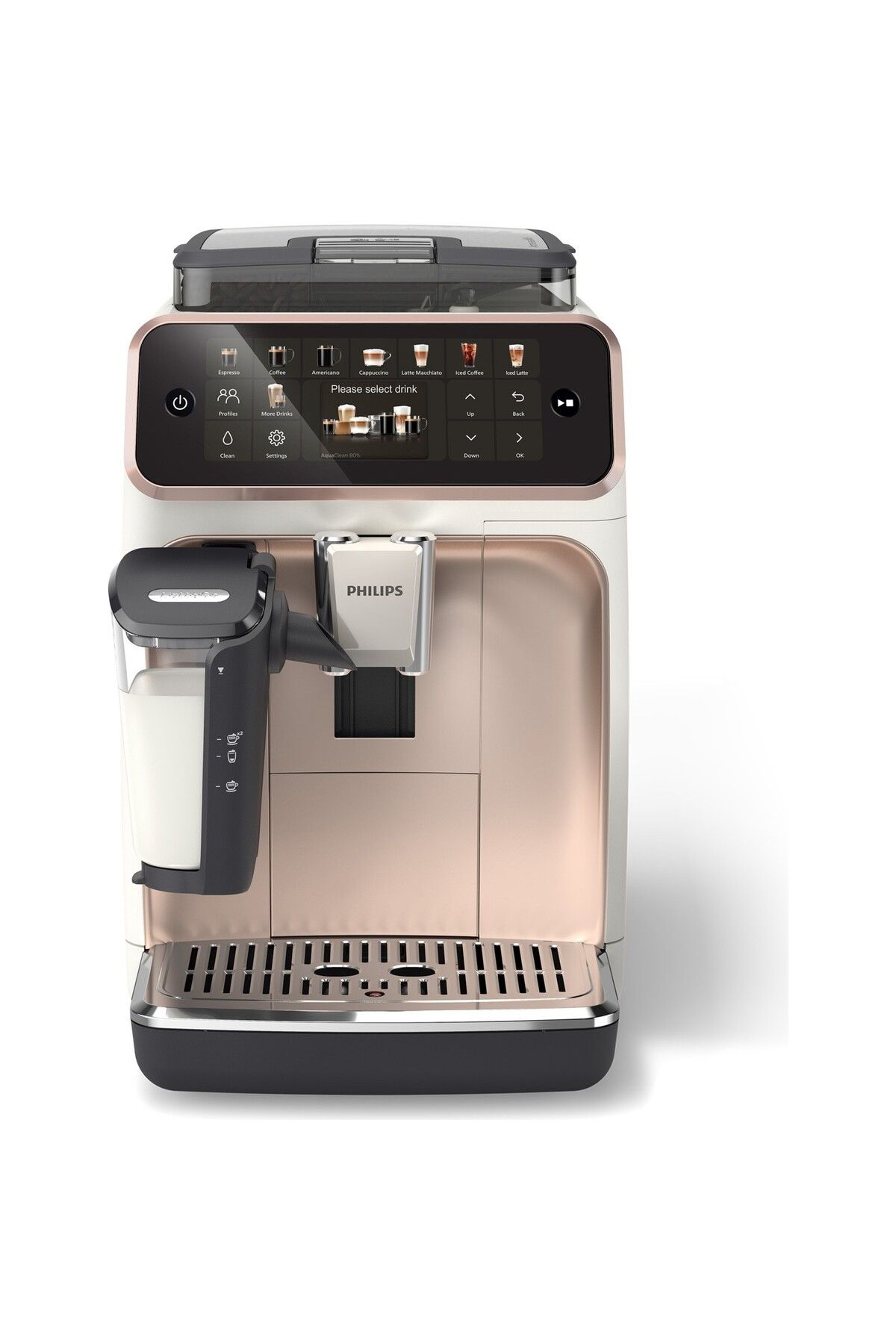 Tam Otomatik LatteGo Espresso Makinesi, SilentBrew Teknolojisi, 20 İçecek Rose Gold Tam Otomatik LatteGo Espresso Makinesi, SilentBrew Teknolojisi, 20 İçecek Rose Gold