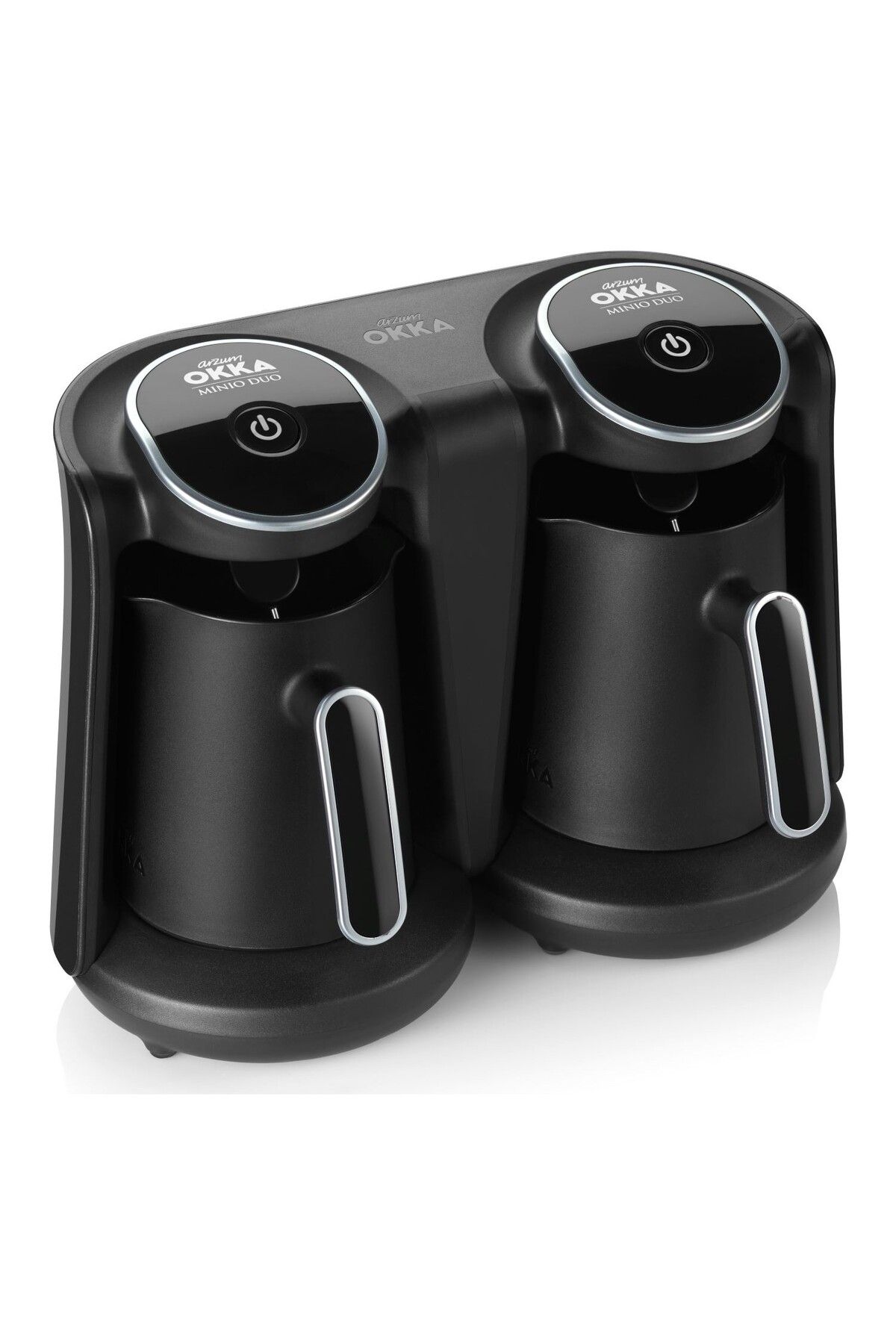 Okka Minio Duo İkili Türk Kahve Makinesi - Krom / 880 Watt Okka Minio Duo İkili Türk Kahve Makinesi - Krom / 880 Watt