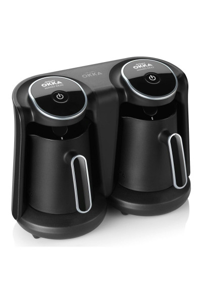Okka Minio Duo İkili Türk Kahve Makinesi - Krom / 880 Watt Okka Minio Duo İkili Türk Kahve Makinesi - Krom / 880 Watt
