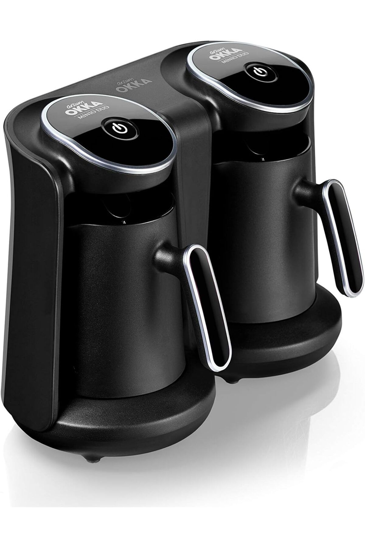 Okka Minio Duo İkili Türk Kahve Makinesi - Krom / 880 Watt Okka Minio Duo İkili Türk Kahve Makinesi - Krom / 880 Watt