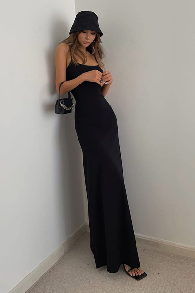 KADIN SİYAH TREND OYHO ASKILI ELBİSE KADIN SİYAH TREND OYHO ASKILI ELBİSE