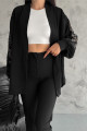 Kadın Siyah Standart Beden Komple Pul Payet Ve Nakış İşlemeli İnce Oversize Ceket Kadın Siyah Standart Beden Komple Pul Payet Ve Nakış İşlemeli İnce Oversize Ceket