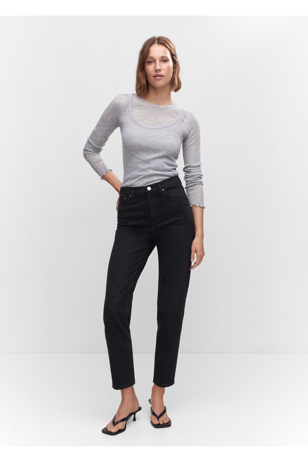 Siyah Denim Kadın Pantolon 47010765 Siyah Denim Kadın Pantolon 47010765
