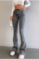 Zynpumem Füme İspanyol Paça Likralı Esnek Yüksek Bel Pantolon Jean (Exstra Rahat) Zynpumem Füme İspanyol Paça Likralı Esnek Yüksek Bel Pantolon Jean (Exstra Rahat)