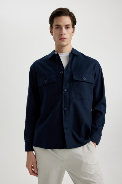 Relax Fit Polo Yaka Gömlek Ceket B3903AX24SP