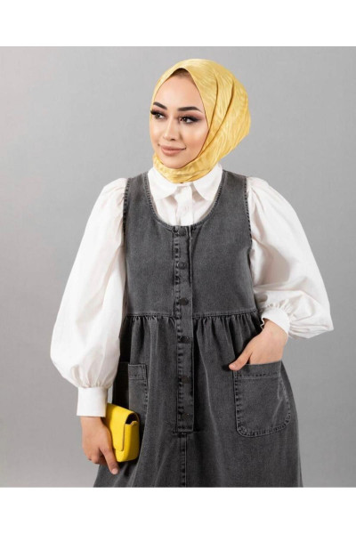 Kadın tesettür önden çıtçıt detaylı kot jile Kadın tesettür önden çıtçıt detaylı kot jile