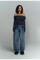 Mai Collection Alonzo Carmen Yaka Uzun Kollu Antrasit Bluz Mai Collection Alonzo Carmen Yaka Uzun Kollu Antrasit Bluz