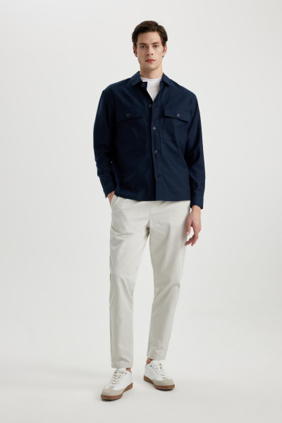 Relax Fit Polo Yaka Gömlek Ceket B3903AX24SP