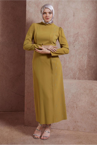 TAŞ BASKILI ELBİSE 42886