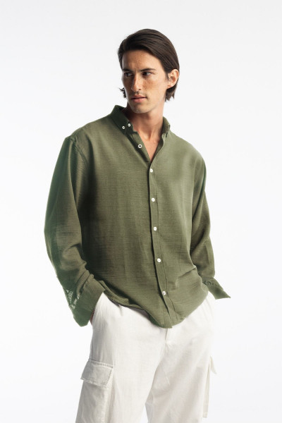 OVERSİZE DÖKÜMLÜ GÖMLEK