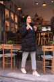 Kadın Siyah Şişme Oversize Mont Kadın Siyah Şişme Oversize Mont