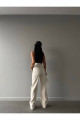 Krem Yüksek Bel Boyfriend Wide Leg Salaş Bol Paça Pantolon Krem Yüksek Bel Boyfriend Wide Leg Salaş Bol Paça Pantolon