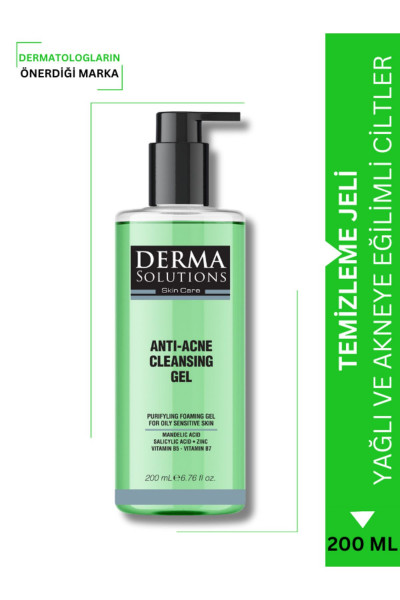 Derma Solutions Antı Acne Gel- Temizleme Jeli Yağlı/akneye Eğilim Gösteren Ciltler Parlama Karşıtı Derma Solutions Antı Acne Gel- Temizleme Jeli Yağlı/akneye Eğilim Gösteren Ciltler Parlama Karşıtı