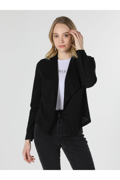Regular Fit Blazer Siyah Kadın Ceket Cl1058178 Regular Fit Blazer Siyah Kadın Ceket Cl1058178