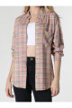 Regular Fit Kareli Cepli Pembe Kadın Uzun Kol Gömlek Cl1061047 Regular Fit Kareli Cepli Pembe Kadın Uzun Kol Gömlek Cl1061047