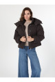 Regular Fit Şişme Kahverengi Kadın Mont Cl1060938 Regular Fit Şişme Kahverengi Kadın Mont Cl1060938
