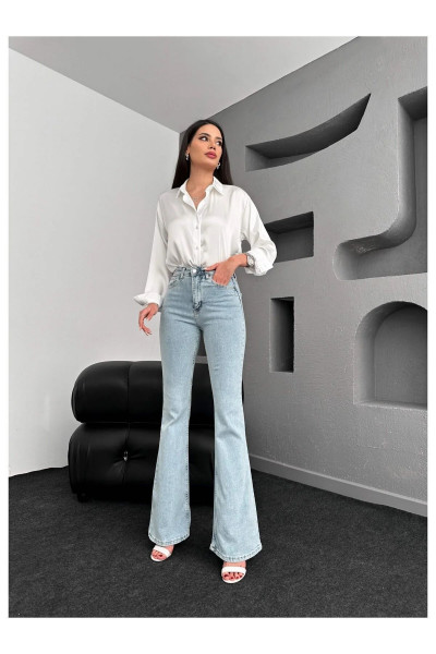 Yakamoz  Ispanyol Paça Likralı Kot Pantolon Yüksek Bel Flare Jeans Toparlayıcı  Extra Rahat Yakamoz  Ispanyol Paça Likralı Kot Pantolon Yüksek Bel Flare Jeans Toparlayıcı  Extra Rahat