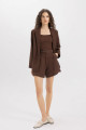 Oversize Fit Keten Blazer Ceket C1437AX24SM Oversize Fit Keten Blazer Ceket C1437AX24SM
