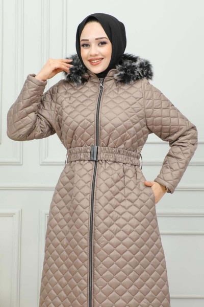 Kemerli Şişme Mont BEJ Kemerli Şişme Mont BEJ