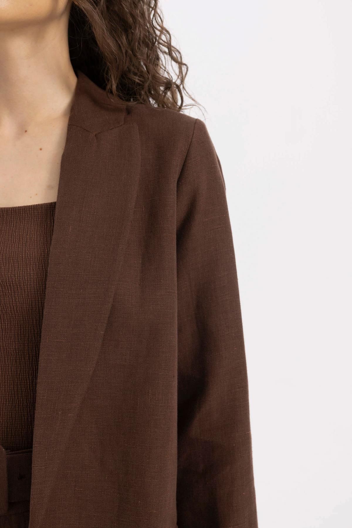 Oversize Fit Keten Blazer Ceket C1437AX24SM Oversize Fit Keten Blazer Ceket C1437AX24SM