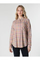Regular Fit Kareli Cepli Pembe Kadın Uzun Kol Gömlek Cl1061047 Regular Fit Kareli Cepli Pembe Kadın Uzun Kol Gömlek Cl1061047