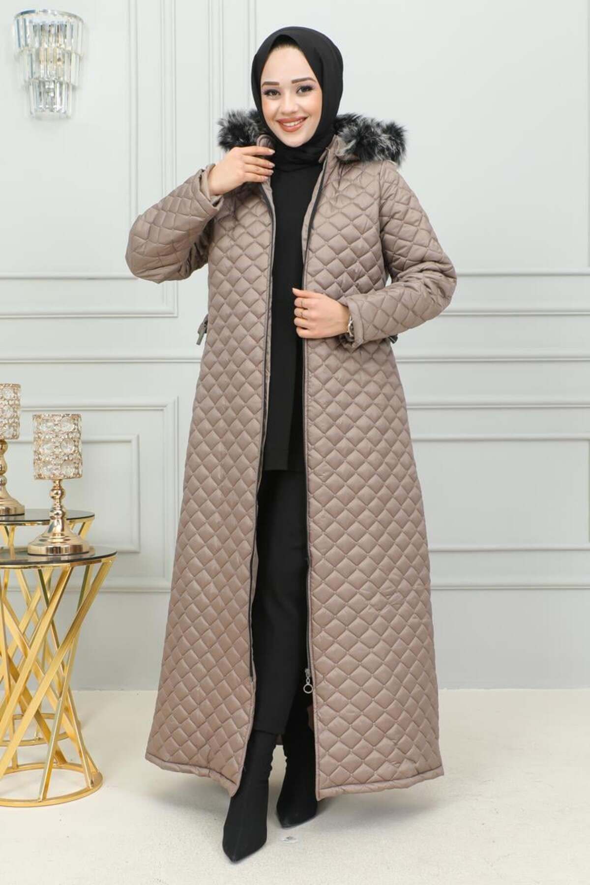 Kemerli Şişme Mont BEJ Kemerli Şişme Mont BEJ