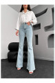 Yakamoz Ispanyol Paça Likralı Kot Pantolon Yüksek Bel Flare Jeans Toparlayıcı Extra Rahat Yakamoz Ispanyol Paça Likralı Kot Pantolon Yüksek Bel Flare Jeans Toparlayıcı Extra Rahat