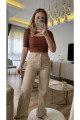 Leo 90's Kadın Krem İç Göstermez Yüksek Bel Wide Leg Bol Paça Salaş Likralı Palazzo Jean Leo 90's Kadın Krem İç Göstermez Yüksek Bel Wide Leg Bol Paça Salaş Likralı Palazzo Jean