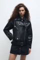 Oversize Suni Deri Biker Ceket Oversize Suni Deri Biker Ceket