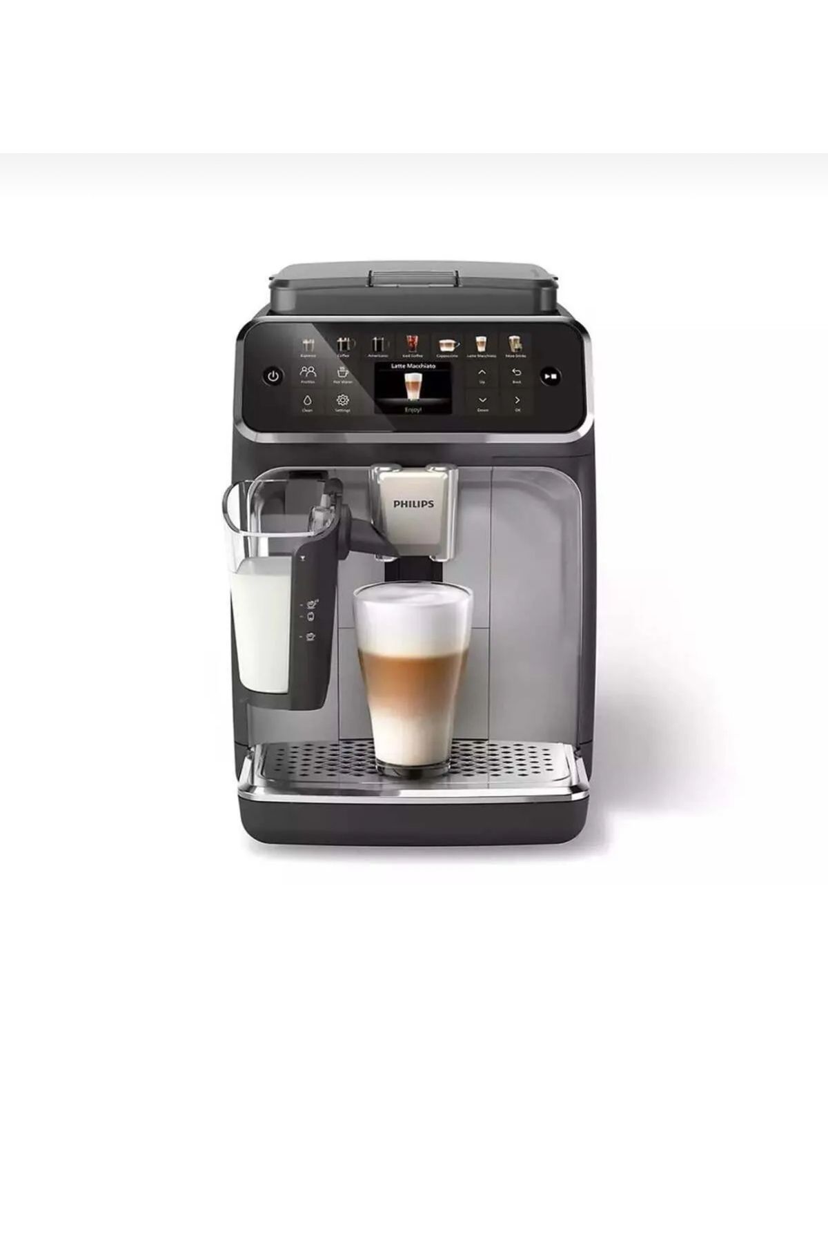 LatteGo Tam Otomatik Espresso Makinesi, 12 Sıcak ve Soğuk İçecek, Silent Brew, EP4446/70 LatteGo Tam Otomatik Espresso Makinesi, 12 Sıcak ve Soğuk İçecek, Silent Brew, EP4446/70
