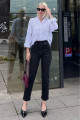 Siyah Slim Fit Kadın Mom Jean Mg1738 Siyah Slim Fit Kadın Mom Jean Mg1738
