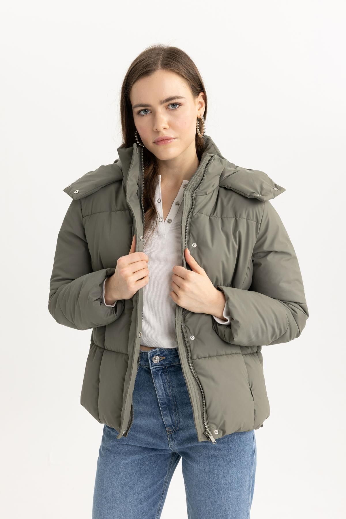 Su Geçirmez Relax Fit Kapüşonlu Şişme Mont A4090ax23wn Su Geçirmez Relax Fit Kapüşonlu Şişme Mont A4090ax23wn