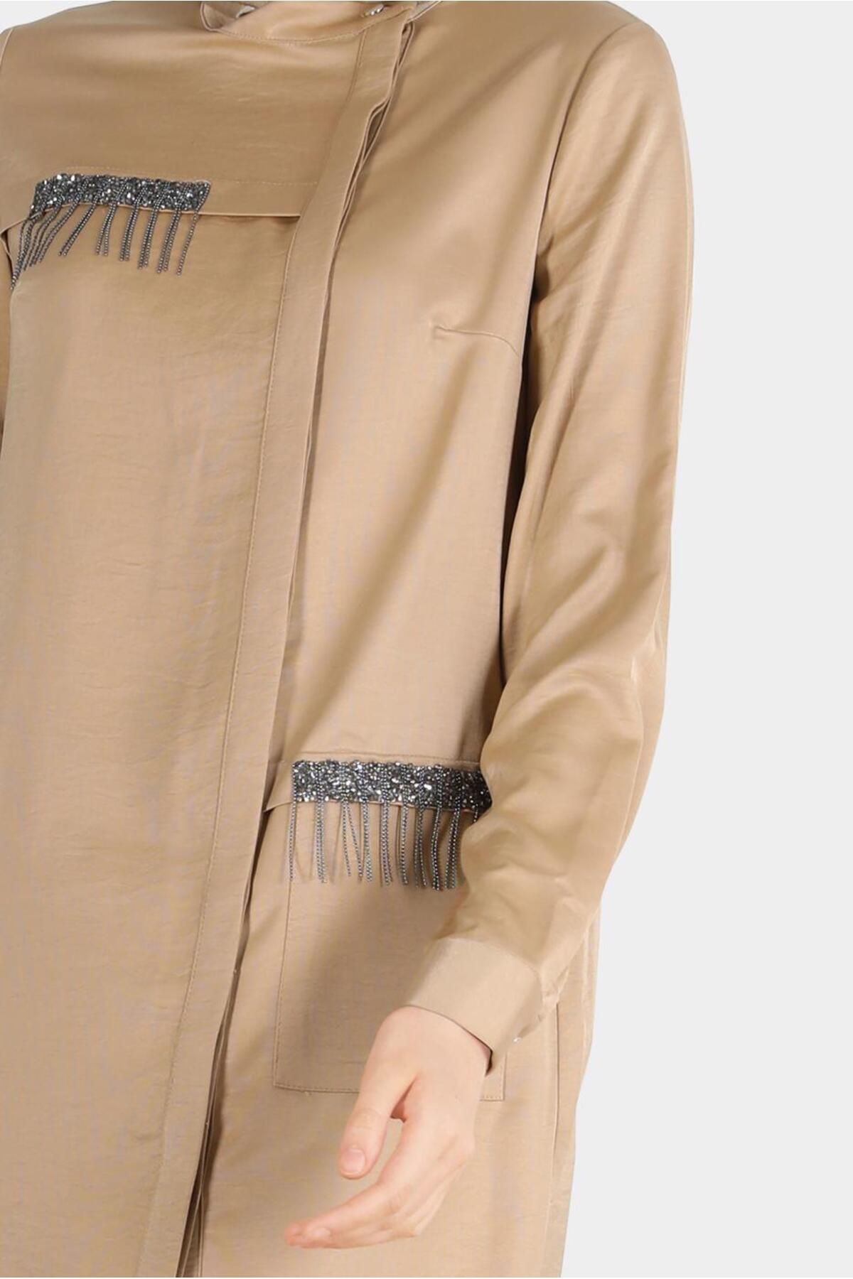Taş Detaylı Gizli Düğmeli Ikili Pant. Takım 42515 Taş Detaylı Gizli Düğmeli Ikili Pant. Takım 42515