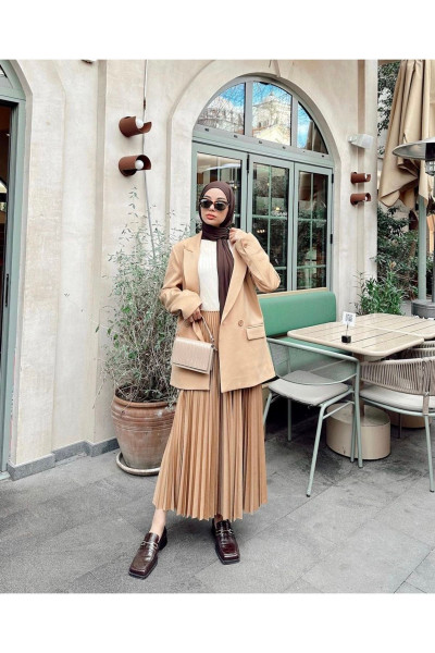 Piliseli Tesettür Etek Piliseli Tesettür Etek