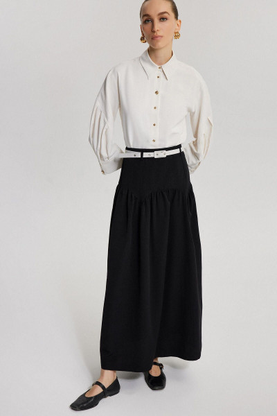 KEMER DETAYLI KETEN DOKULU ETEK KEMER DETAYLI KETEN DOKULU ETEK