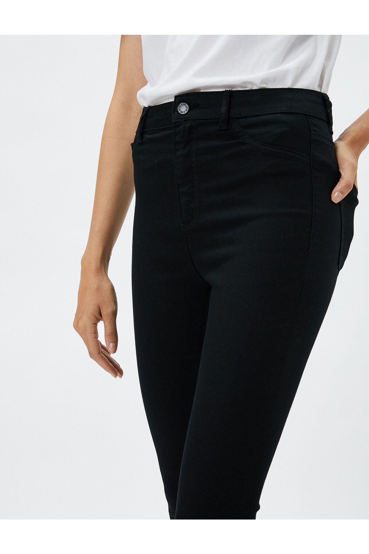 Yüksek Bel Kot Pantolon Dar Paça Dar Kesim - Carmen Jean Yüksek Bel Kot Pantolon Dar Paça Dar Kesim - Carmen Jean
