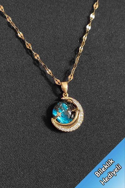 Kadın Paslanmaz Çelik Gold Zincir Yıldız Gökyüzü Kolye Kadın Paslanmaz Çelik Gold Zincir Yıldız Gökyüzü Kolye