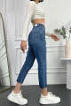 Mavi Yıpratmalı Kadın Likralı Boyfriend Jean Yüksek Bel Esnek Kot Pantolon MABEL-MAVİYPT Mavi Yıpratmalı Kadın Likralı Boyfriend Jean Yüksek Bel Esnek Kot Pantolon MABEL-MAVİYPT