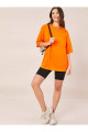 Unisex Pamuk Siyah Bisiklet Yaka Oversize Boyfriend T-shirt