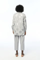 KADIN OVERSIZE YUVARLAK DESEN GRİ GÖMLEK KADIN OVERSIZE YUVARLAK DESEN GRİ GÖMLEK