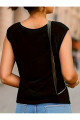 Kadın V Yaka Kolsuz Oversize Salas Boyfriend T-shirt Kadın V Yaka Kolsuz Oversize Salas Boyfriend T-shirt