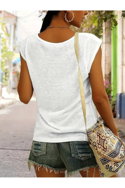Kadın Oversize Salaş V Yaka T-shirt Kadın Oversize Salaş V Yaka T-shirt