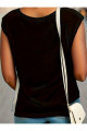 Kadın V Yaka Kolsuz Oversize Salas Boyfriend T-shirt Kadın V Yaka Kolsuz Oversize Salas Boyfriend T-shirt