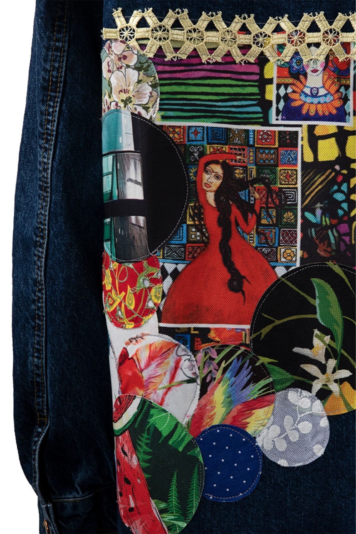 Lacivert Patchli Denim Ceket, Kadın Kot Ceket, Tasarım Denim Ceket Lacivert Patchli Denim Ceket, Kadın Kot Ceket, Tasarım Denim Ceket