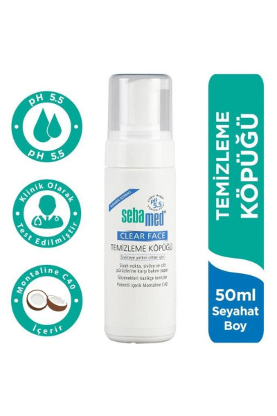 Clear Face Yüz Temizleme Köpüğü 50ml X2 Clear Face Yüz Temizleme Köpüğü 50ml X2