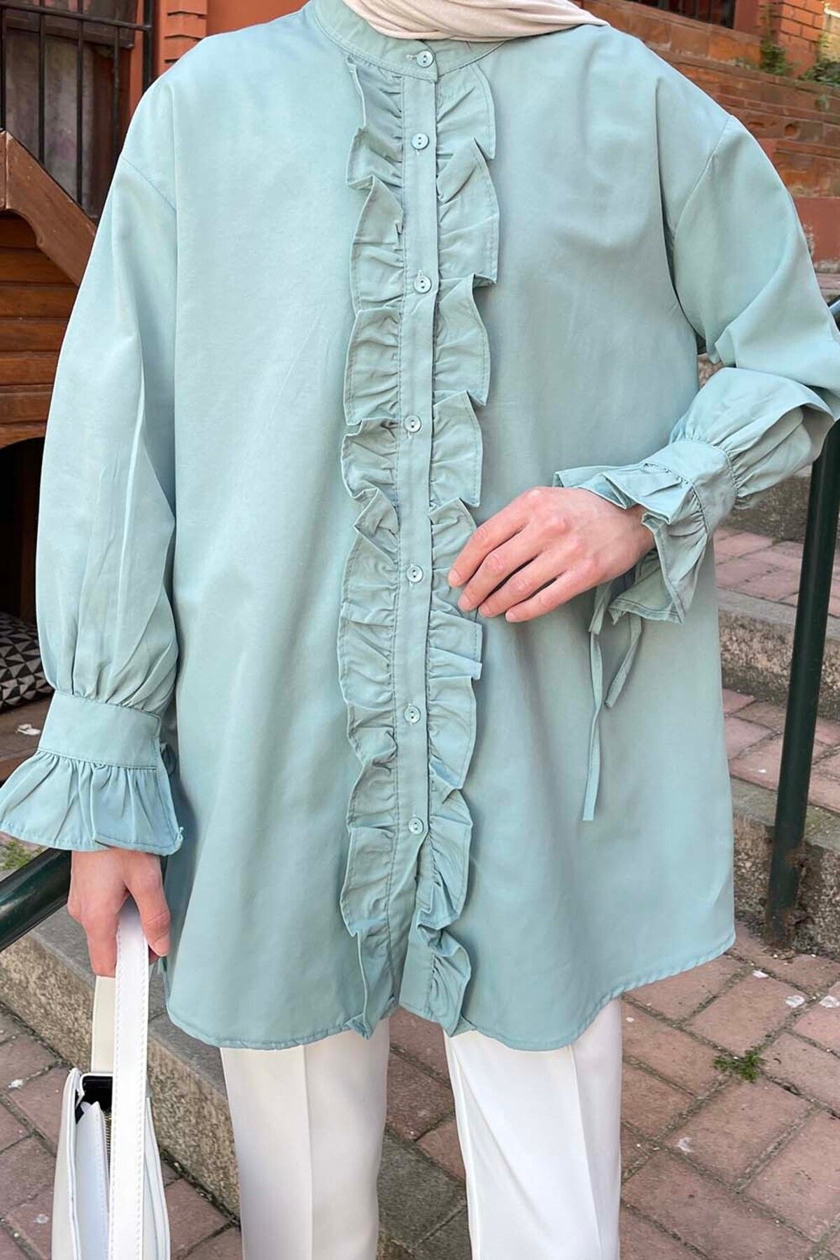 Oversize Flores Fırfırlı Tunik Oversize Flores Fırfırlı Tunik
