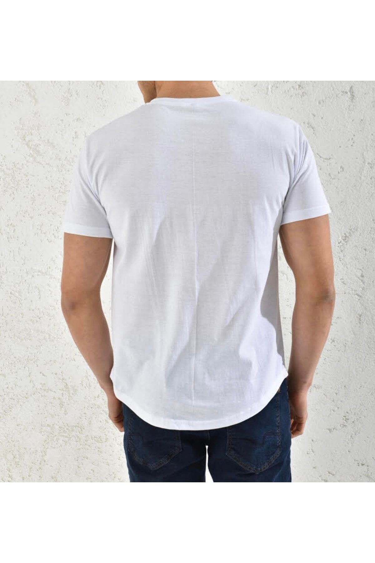 Unisex Siyah Beyaz Oval Kesim Tshirt 2'li Set