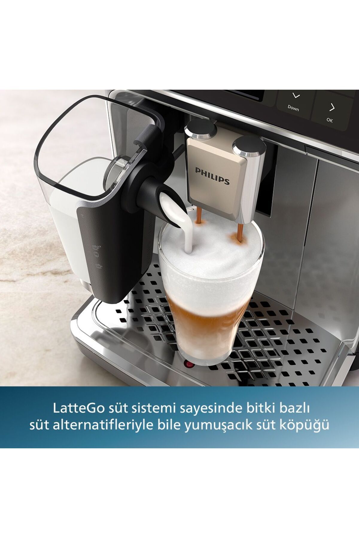 LatteGo Tam Otomatik Espresso Makinesi, 12 Sıcak ve Soğuk İçecek, Silent Brew, EP4446/70 LatteGo Tam Otomatik Espresso Makinesi, 12 Sıcak ve Soğuk İçecek, Silent Brew, EP4446/70